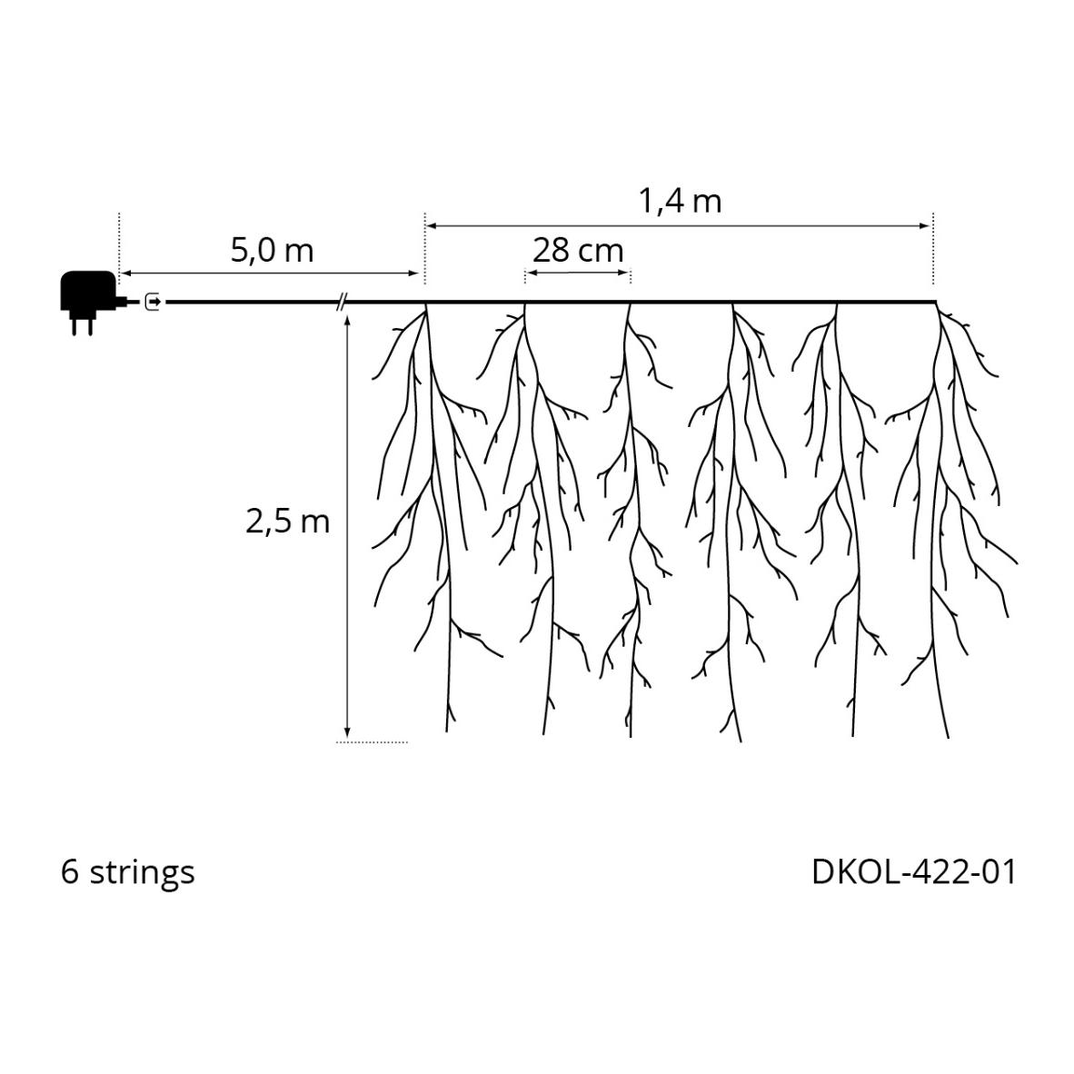 Vorhang Äste (beleuchtet)