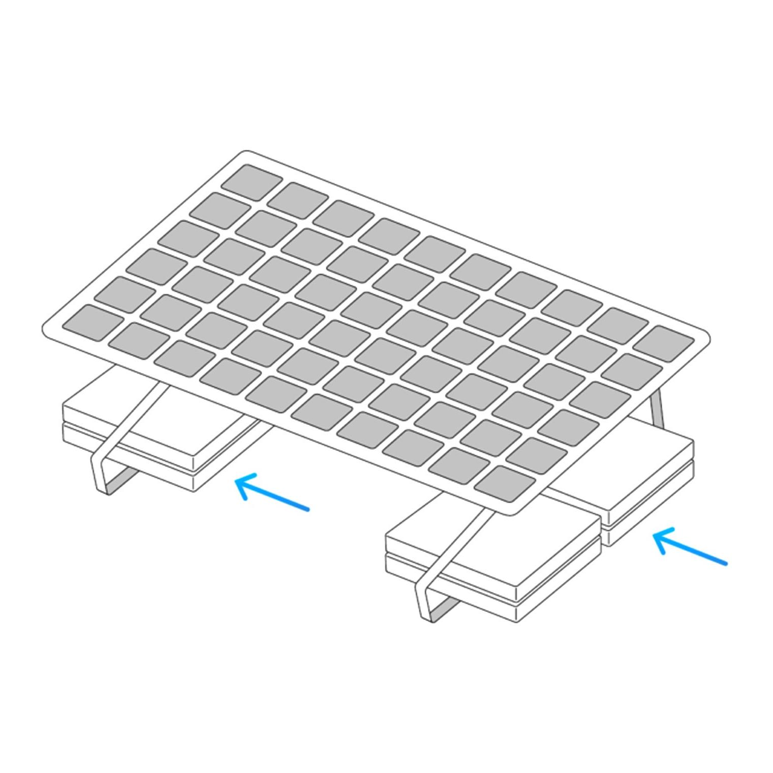 Befestigung STAND - Metallbügel für Bodenmontage, für 1 Starrpanel