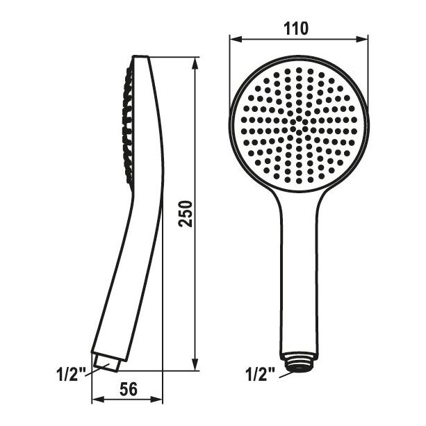 Handbrause FIT-E eco verchromt Handbrause FIT-E eco verchromt