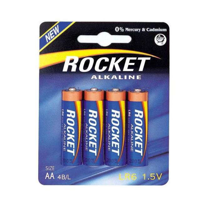 Rocket Alkaline Blue, LR6 AA-Batterien, 4er-Set