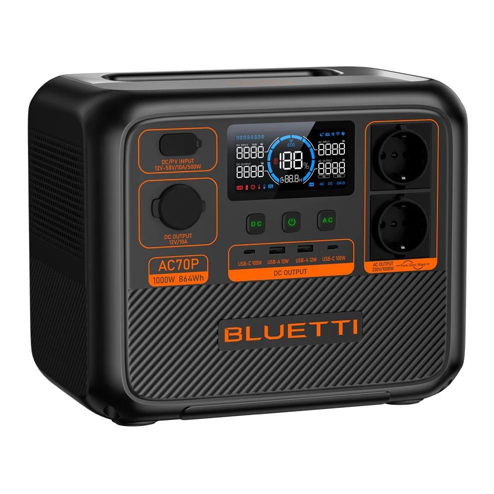 Bluetti AC70P Power Station (1000W /864 Wh)