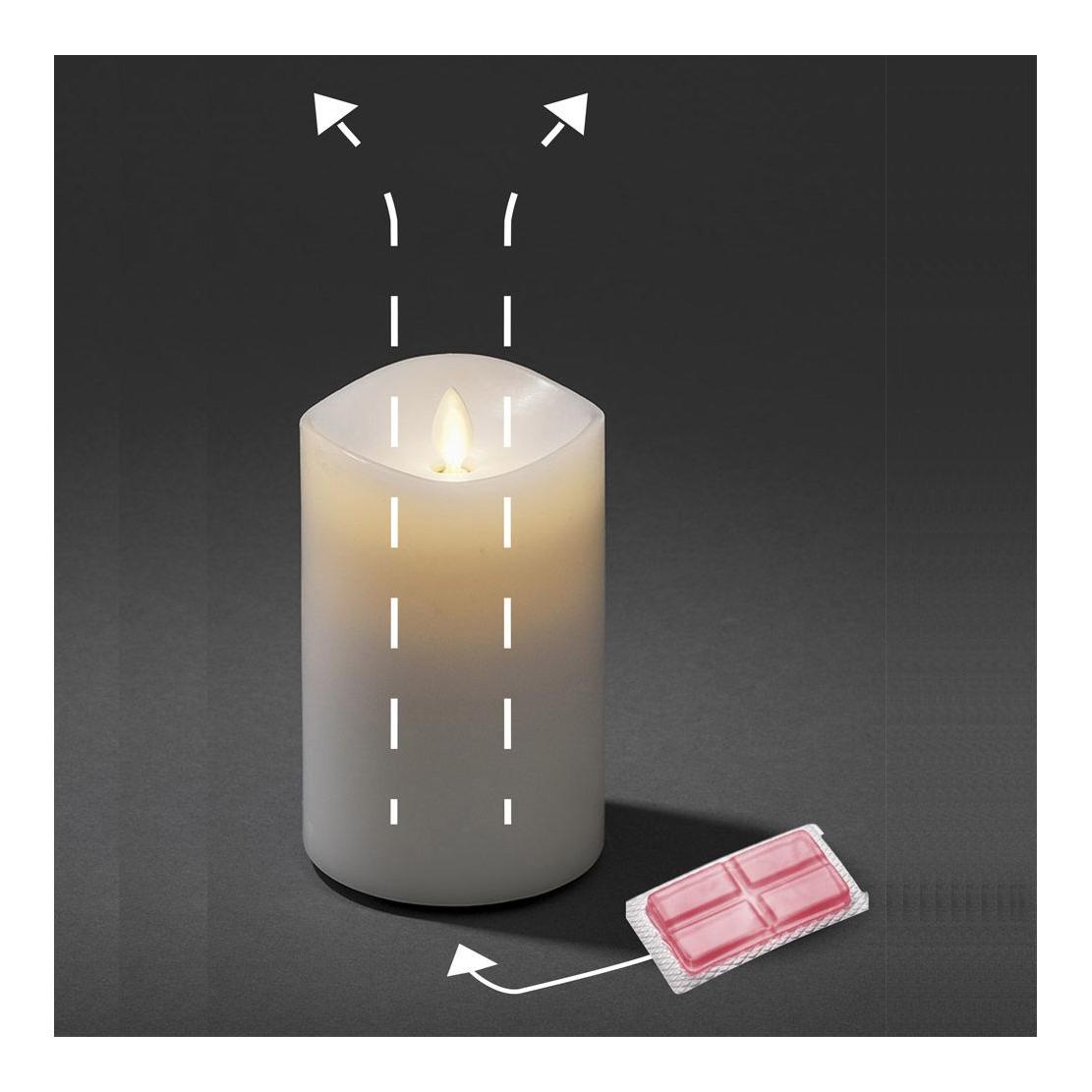 Bougie en cire LED parfumée, blanc Bougie en cire LED parfumée, blanc