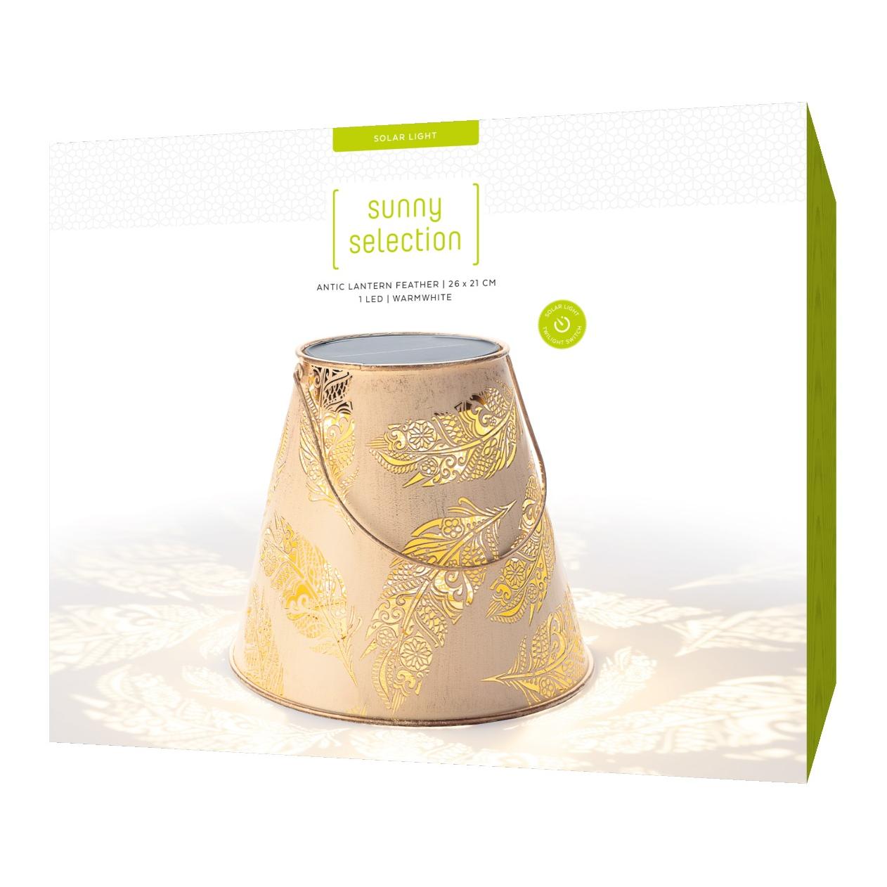STT Solar Laterne Antik, Feder