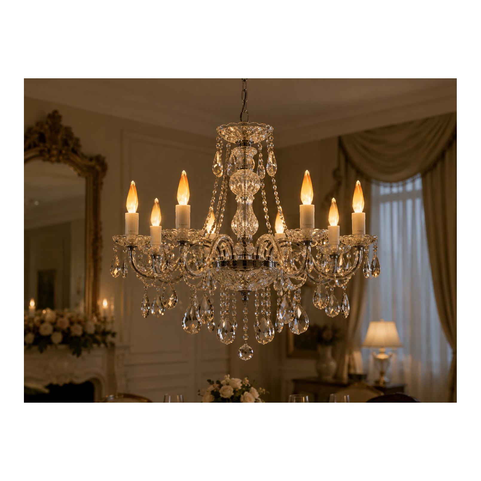 Ledon LED Lampe, Flame, Kristallflamme (Swarovski)