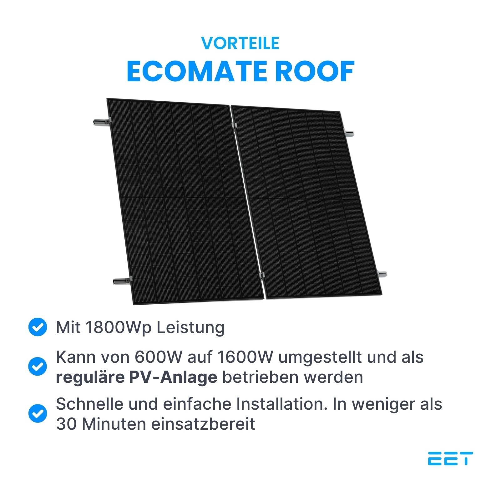 EcoMate Roof - Balkonkraftwerk für die Dachmontage EcoMate Roof - Balkonkraftwerk für die Dachmontage