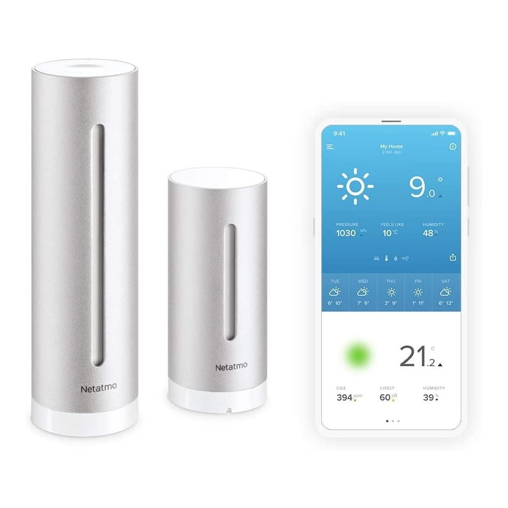 Netatmo Station météo intelligente - avec capteurs de qualité de l'air pour des mesures météorologiques en temps réel