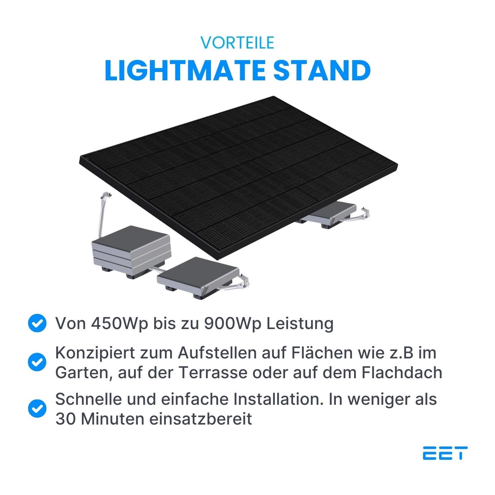 LightMate Stand - Balkonkraftwerk zum hinstellen LightMate Stand - Balkonkraftwerk zum hinstellen
