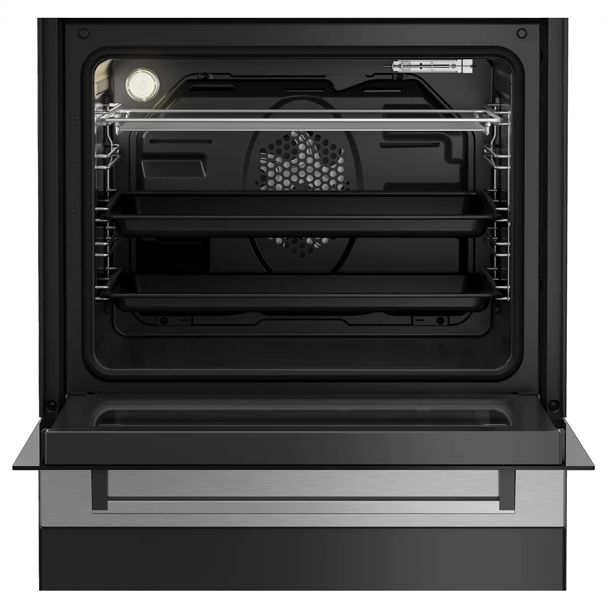 Cuisinière électrique FSM67320GXS, Cuisinière électrique avec plan de cuisson en vitrocéramique avec service