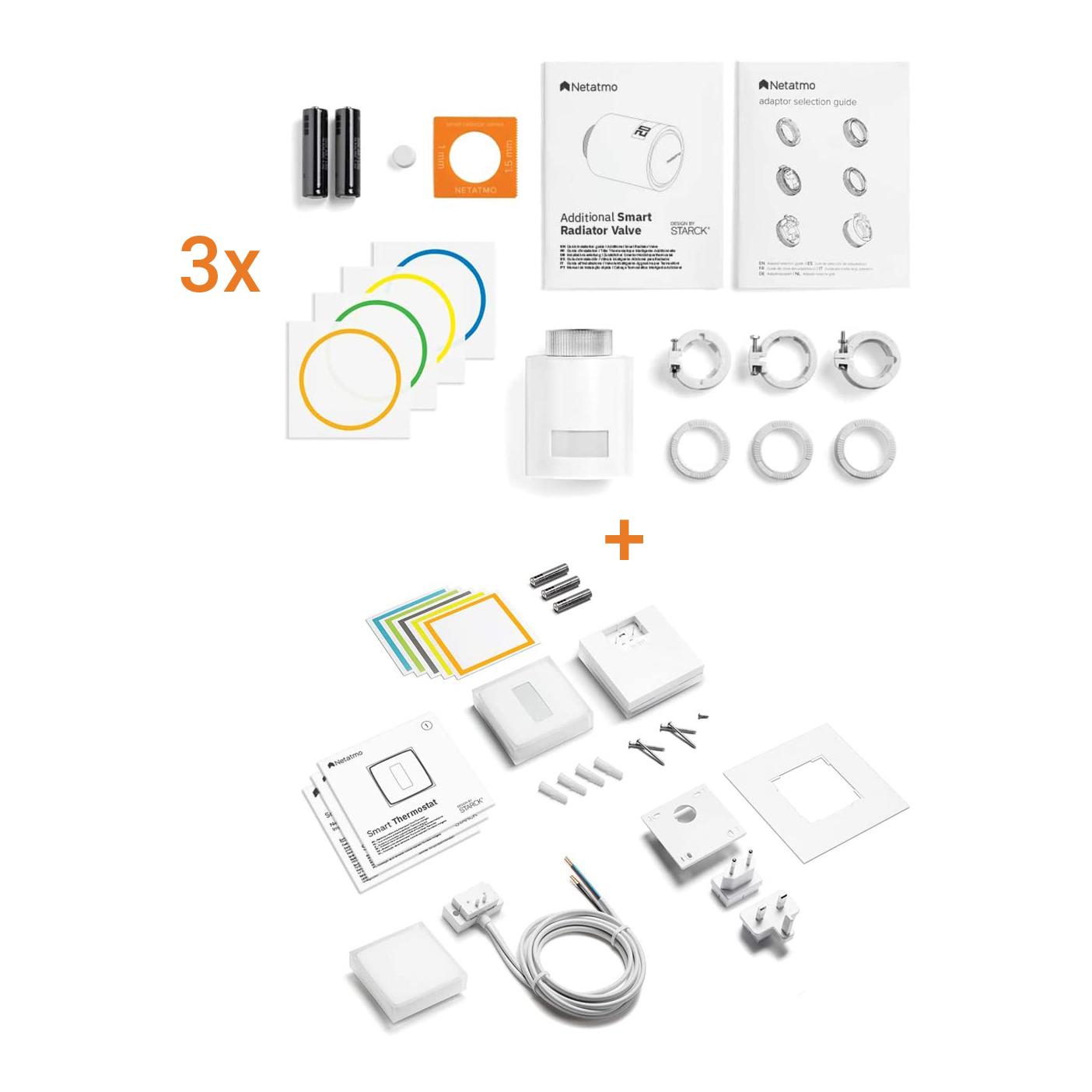 Smartes Thermostat + 3x Heizkörperthermostate Smartes Thermostat + 3x Heizkörperthermostate