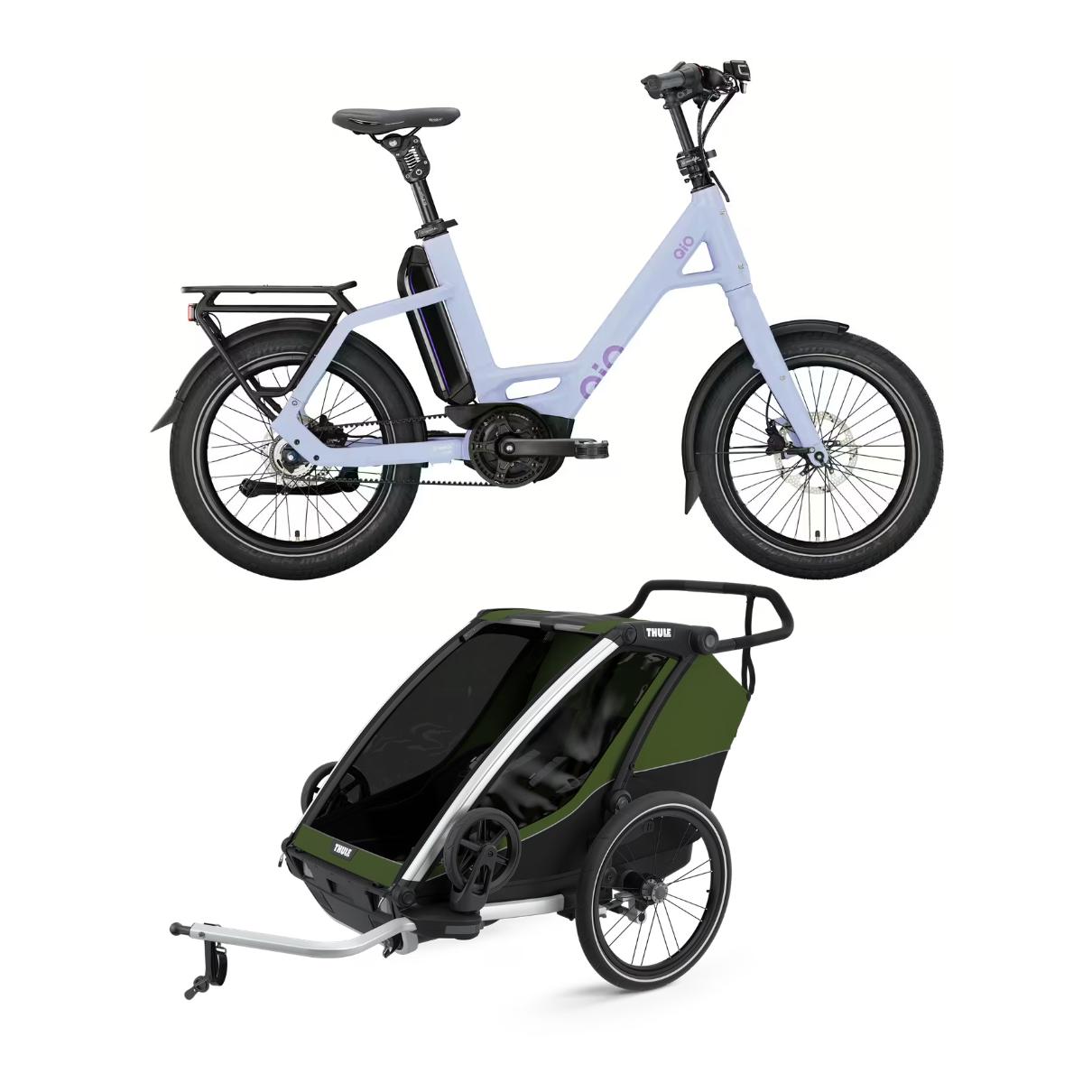 Primeo Energie EINS P-5 Unisex E-Bike & Fahrradanhänger Chariot CAB - Set