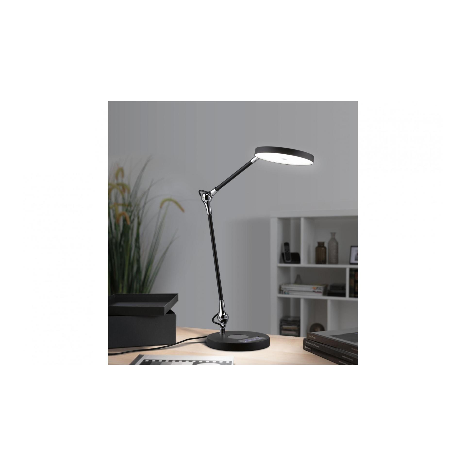 Schreibtischleuchte Numis mit Qi-Ladefläche