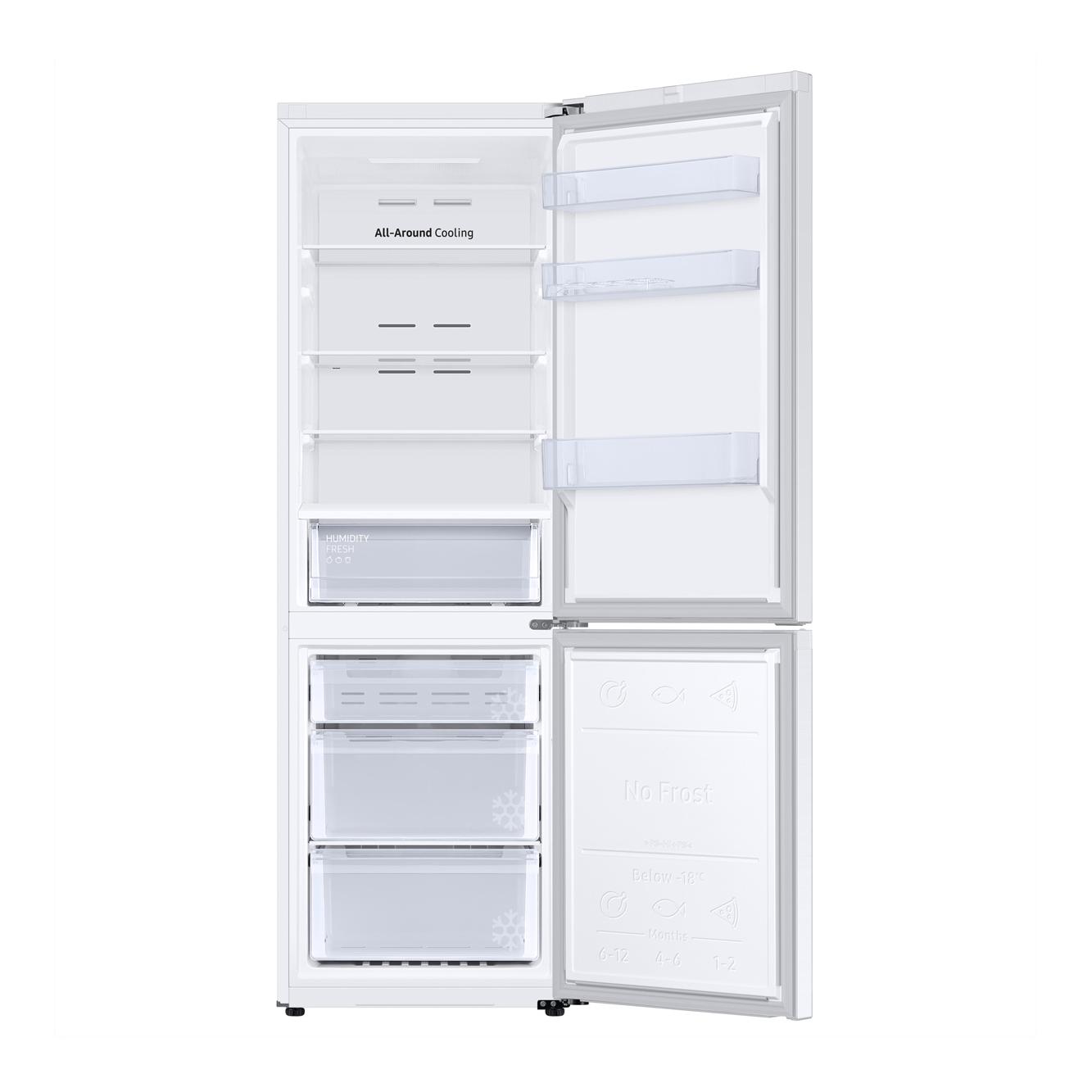 Combinazione frigorifero-congelatore RB7300, BESPOKE, 344l, D, WiFi, bianco con maniglia da incasso con servizio