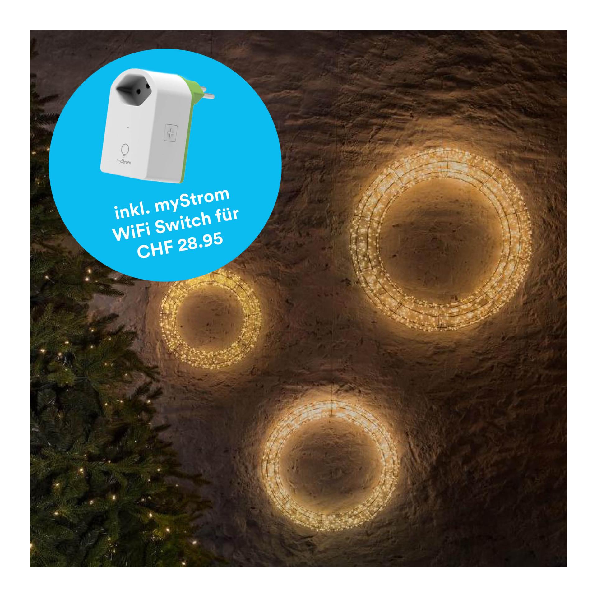 STT 3er LED-Kranz Set - Angel Wreath Argento