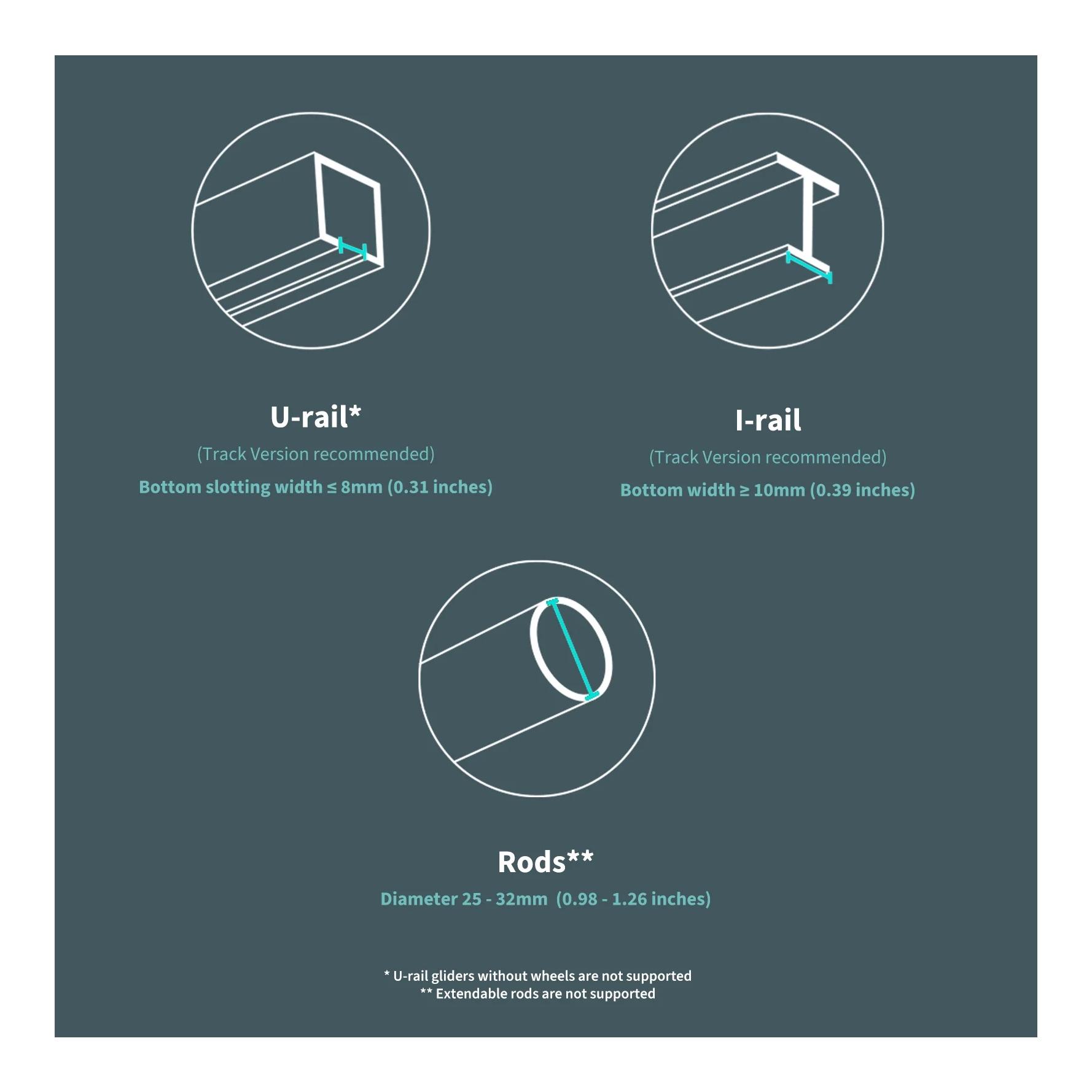 Vorhangmotor E1 - Stangenversion