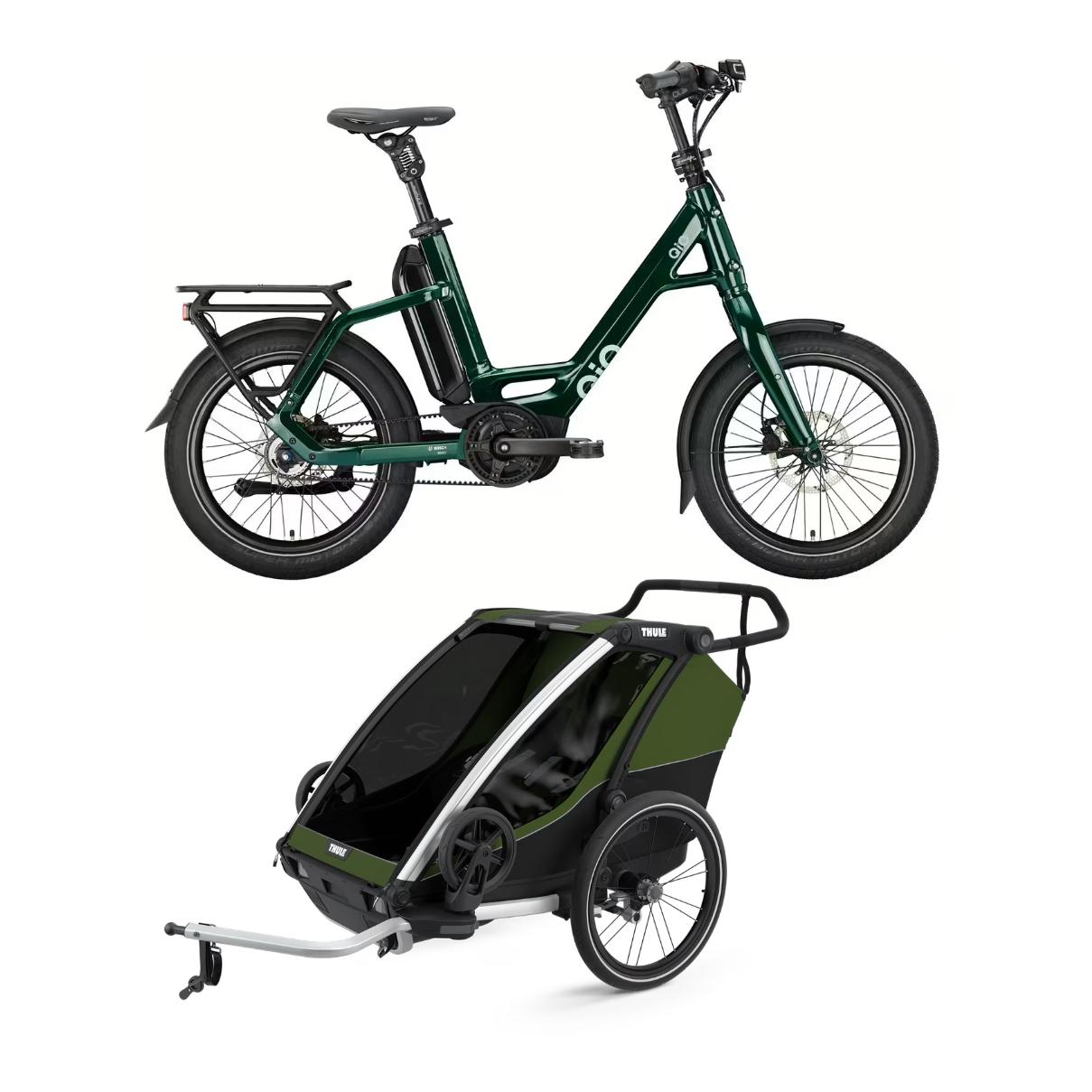 Primeo Energie EINS P-5 Unisex E-Bike & Fahrradanhänger Chariot CAB - Set