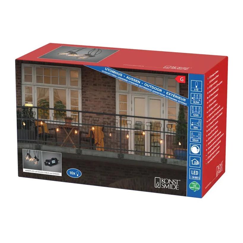 Konstsmide LED beer garden chain, clear