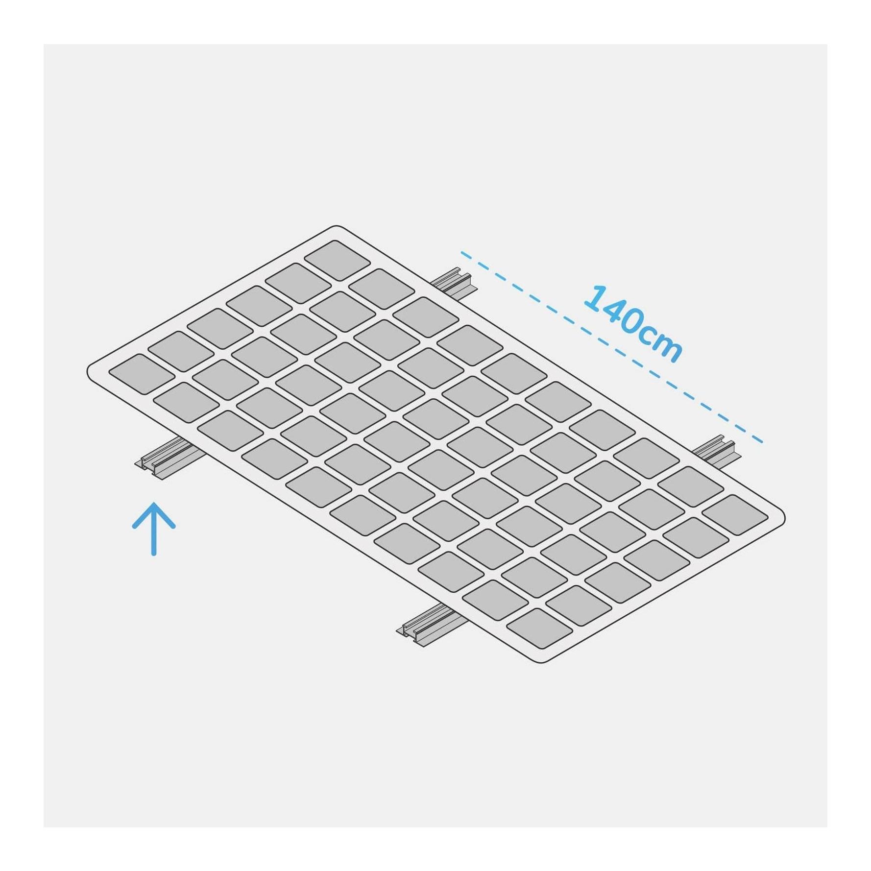 Befestigung WALL - Schienen für Wandmontage, für 1 Starrpanel mit Rahmenhöhe 30mm