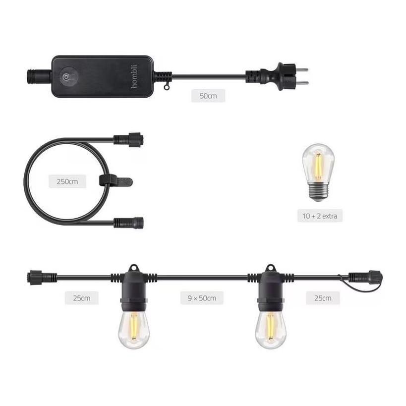 String Light Gartenlampe 12 LEDs, 5m, warmweiss