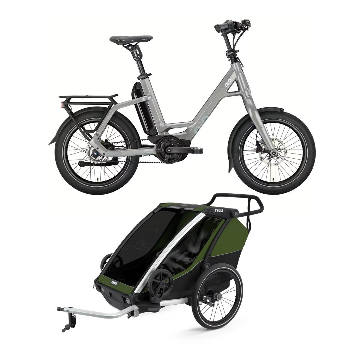 Primeo Energie EINS P-5 Unisex E-Bike & Fahrradanhänger Chariot CAB - Set