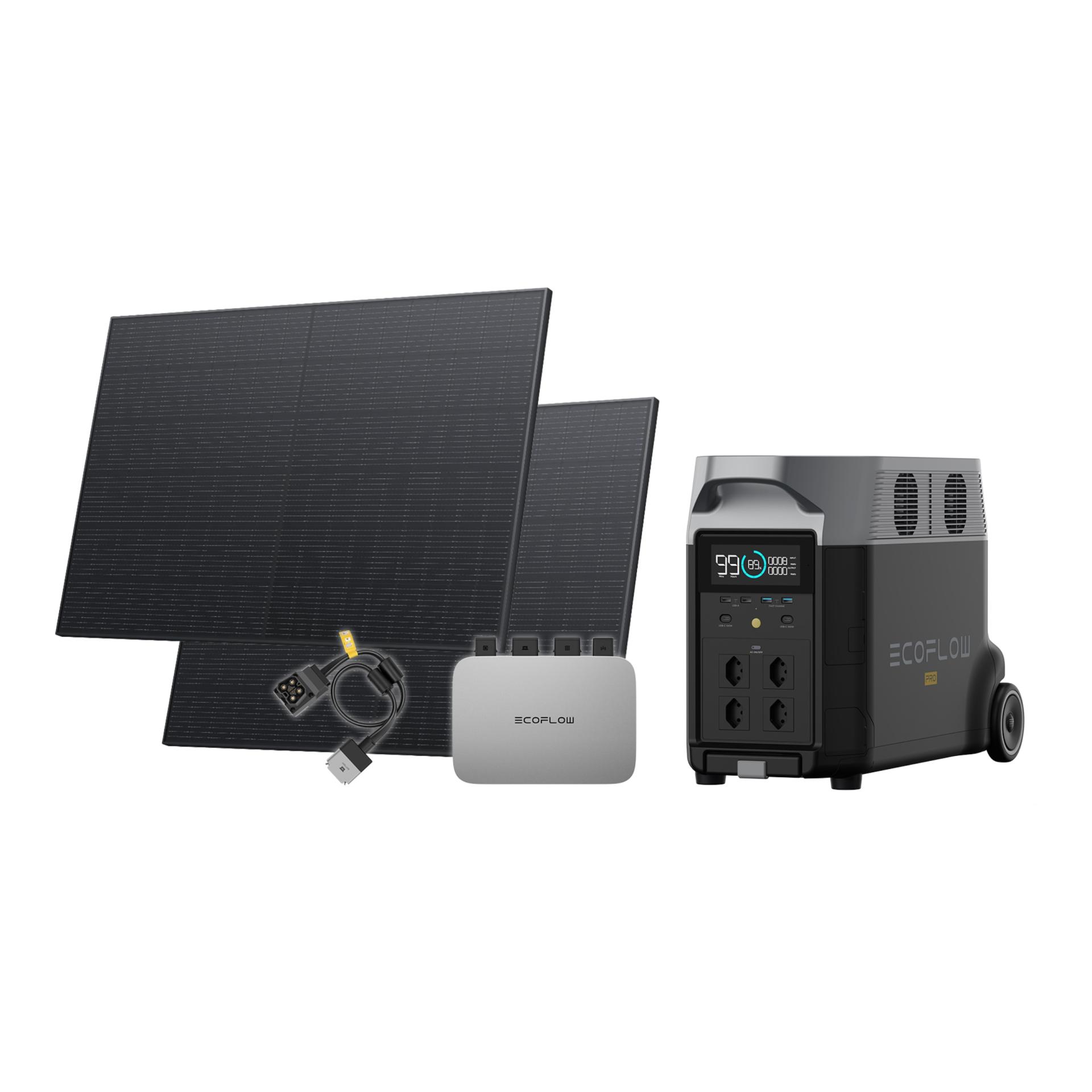 Ecoflow PowerStream Balkonkraftwerk Set mit Delta Pro Power Station und 800 W Solarleistung