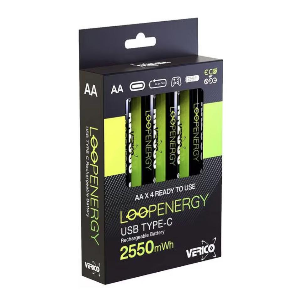 Akku 4x AA 1700 mAh mit USB-C Akku 4x AA 1700 mAh mit USB-C