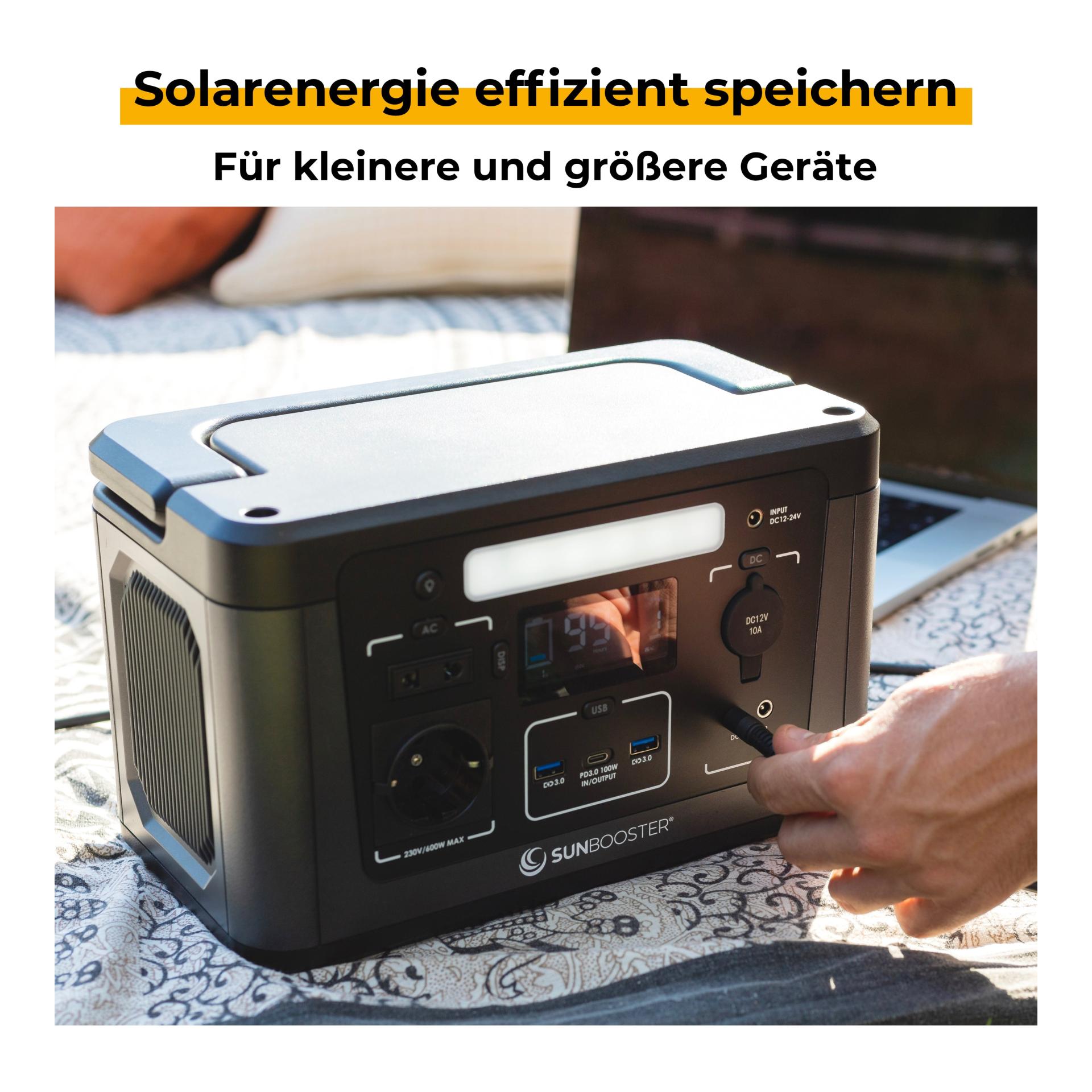 Sunbooster 120 + Powerstation 600 Sunbooster 120 + Powerstation 600