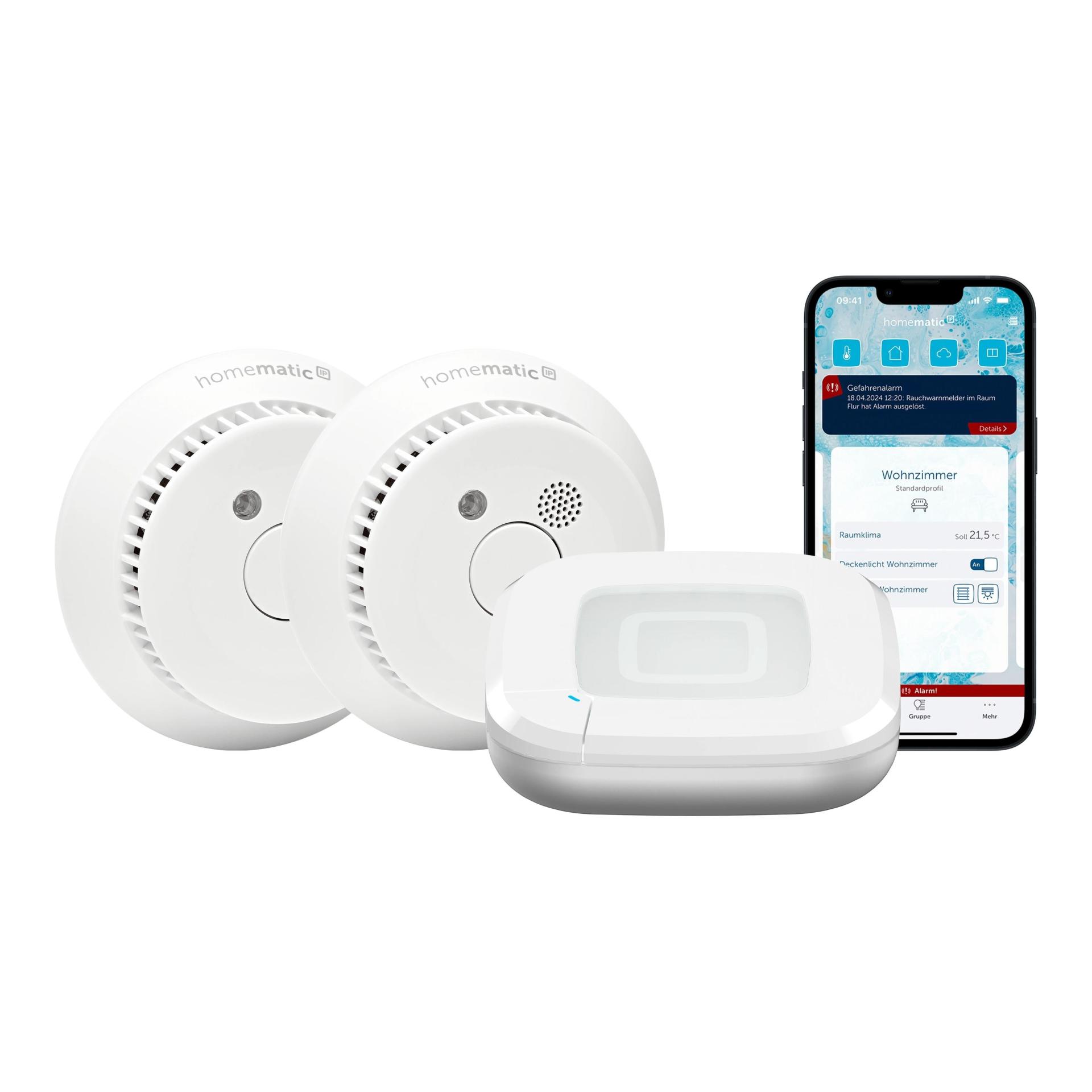 IP Funk-Rauchmelder 2x Rauchmelder, Access Point 2 IP Funk-Rauchmelder 2x Rauchmelder, Access Point 2