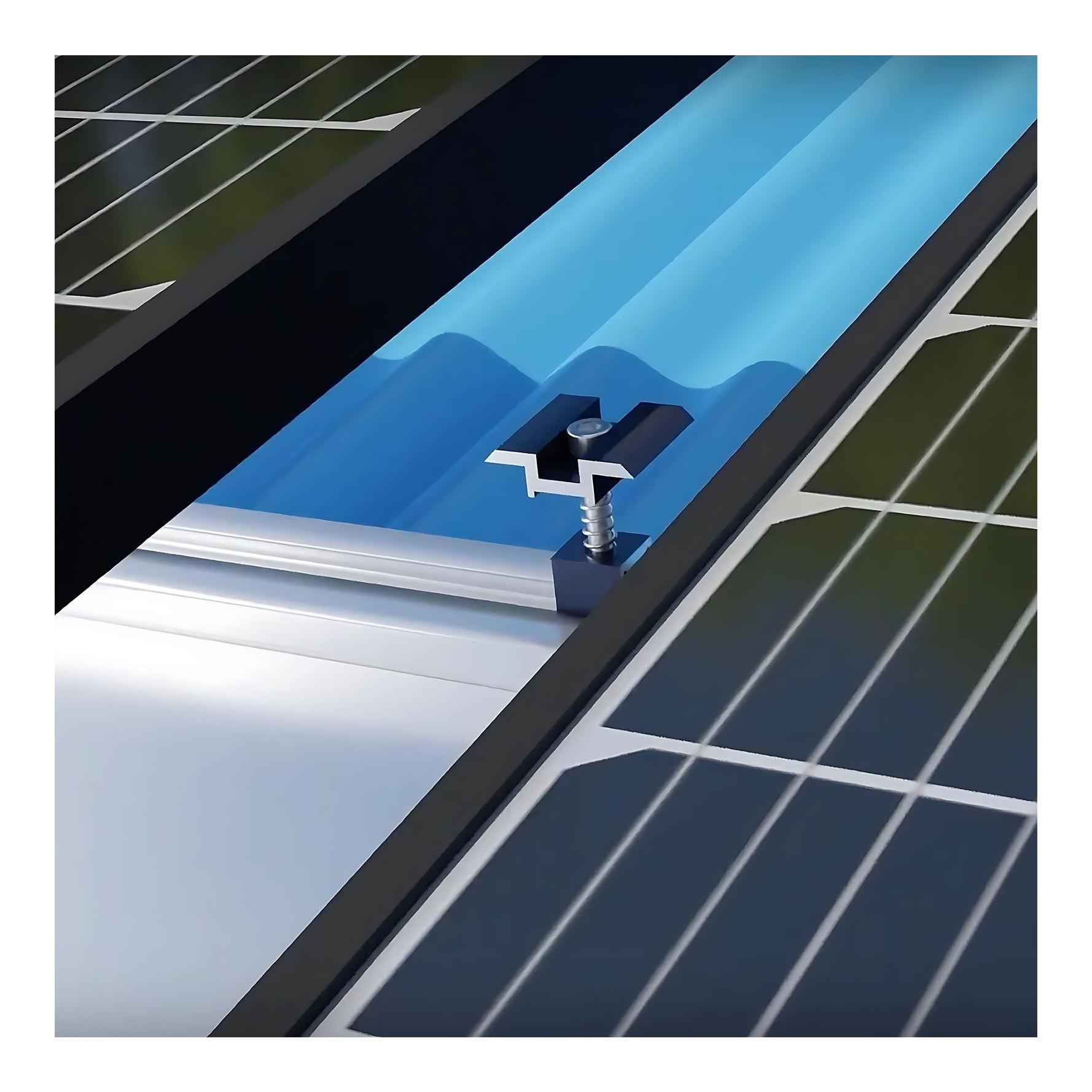 Solarpanel Befestigung ROOF – Metalldach Set (Trapez- & Sandwichblech) für 2 Starr-Panels