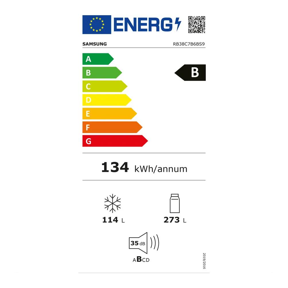 Kühl-Gefrierkombination RB7300, BESPOKE, 387l, B, WiFi mit Dienstleistung