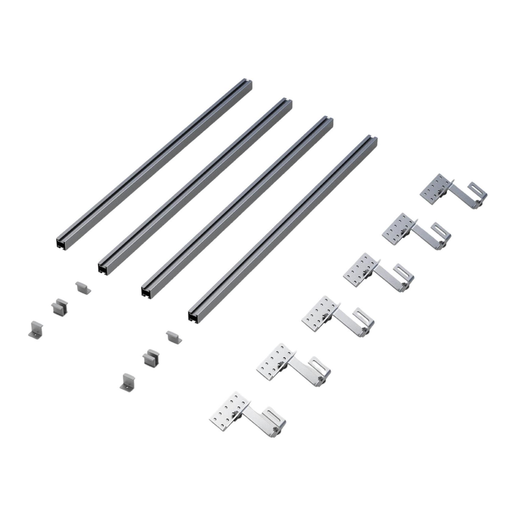 Fixation ROOF - kit de montage pour toit en tuiles (crochet de toit), pour 2 panneaux rigides