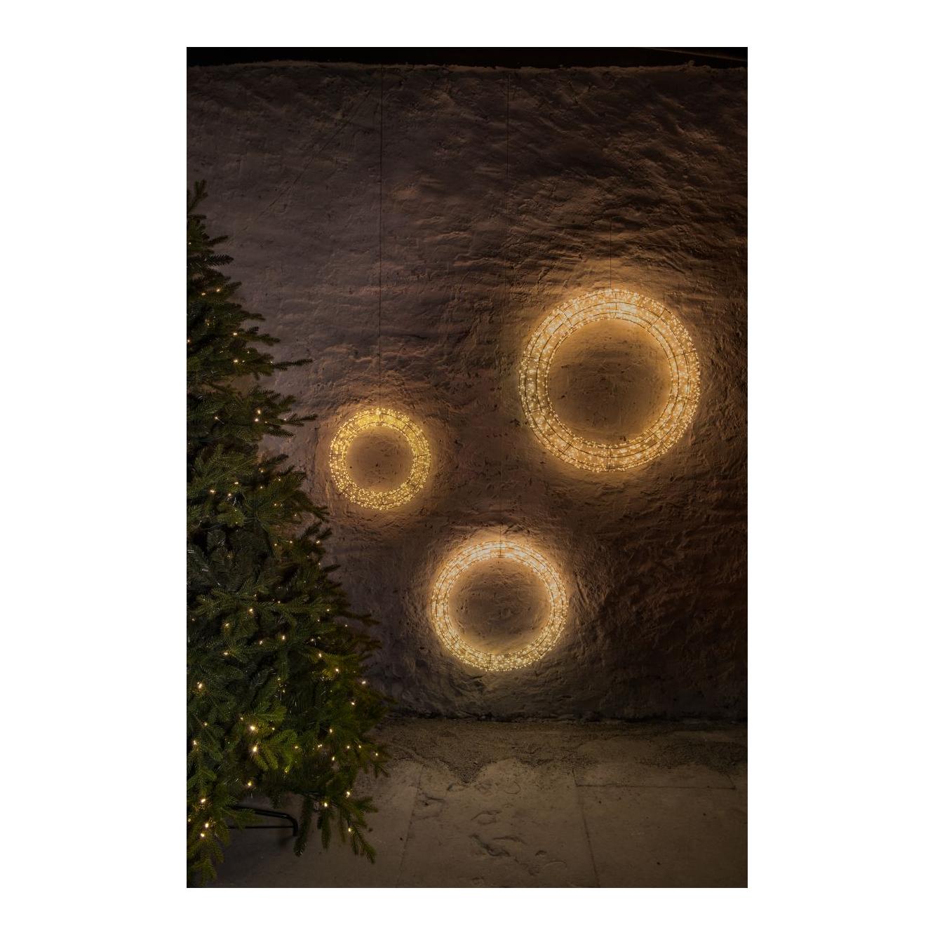 Angel Wreath Argento, LED Kranz