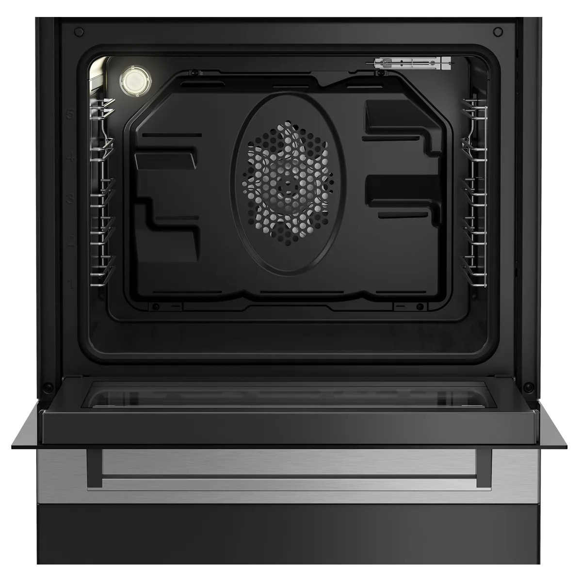 Cuisinière électrique FSM67320GXS, Cuisinière électrique avec plan de cuisson en vitrocéramique avec service