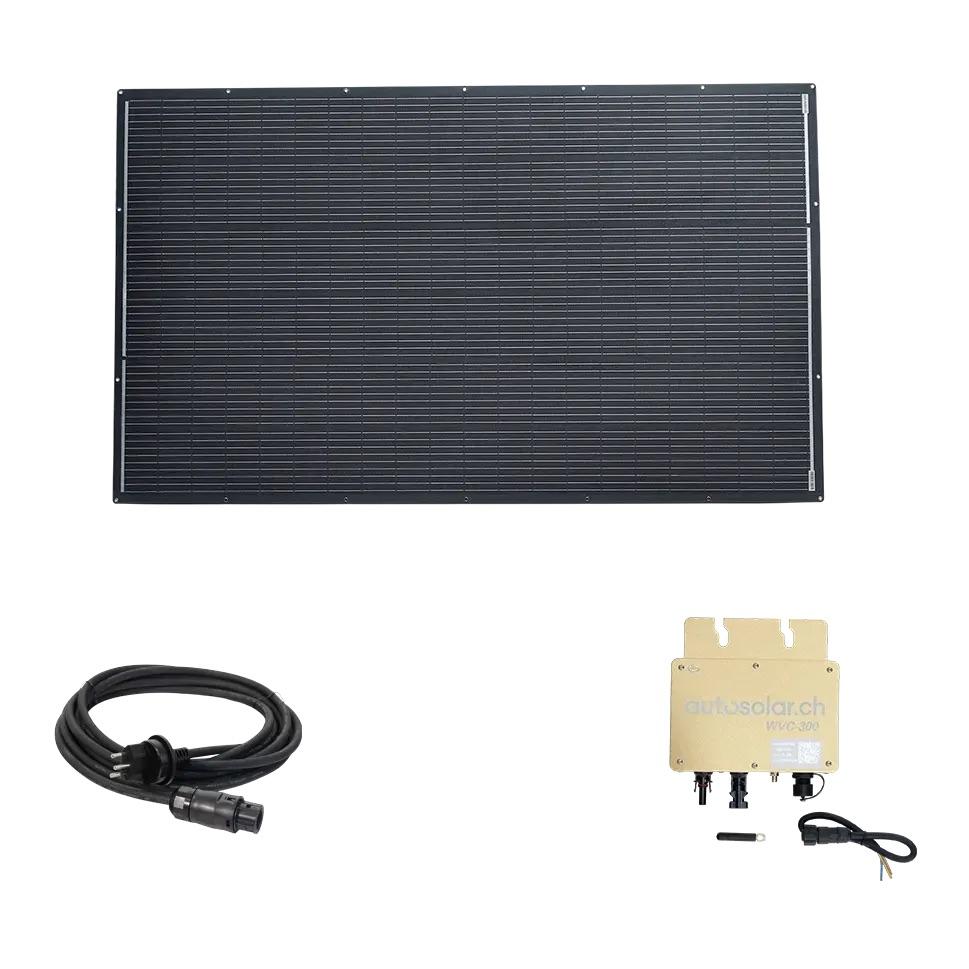 autosolar Balkonsolar 375W flex - Plug & Play Solaranlage mit APP