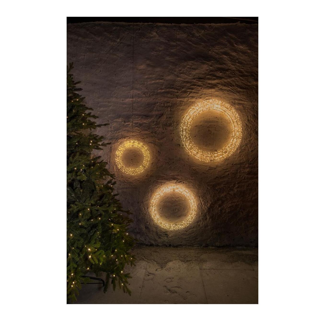 STT 3er LED-Kranz Set - Angel Wreath Argento