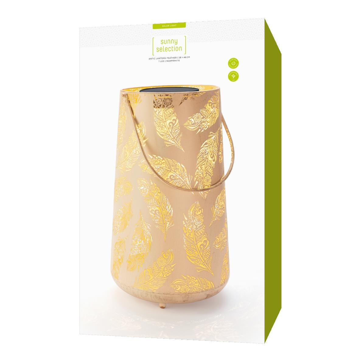 Solar Laterne Antik, Feder