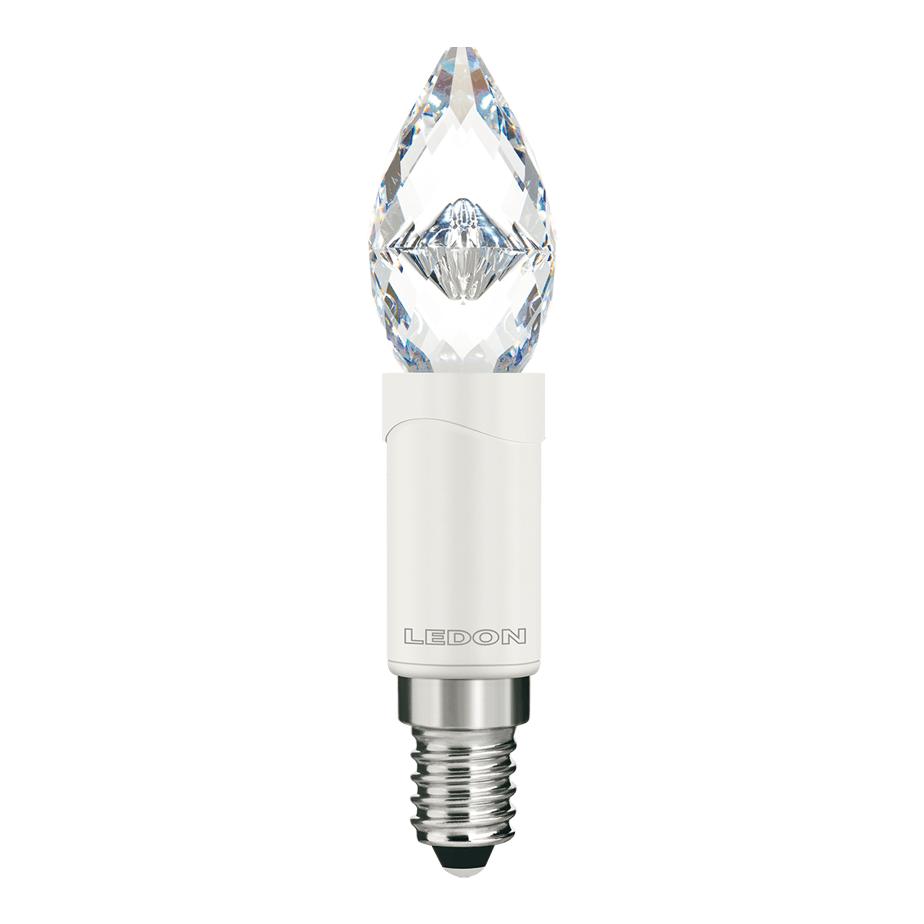 Ledon LED Lampe: Kerze, Kristall (Swarovski)