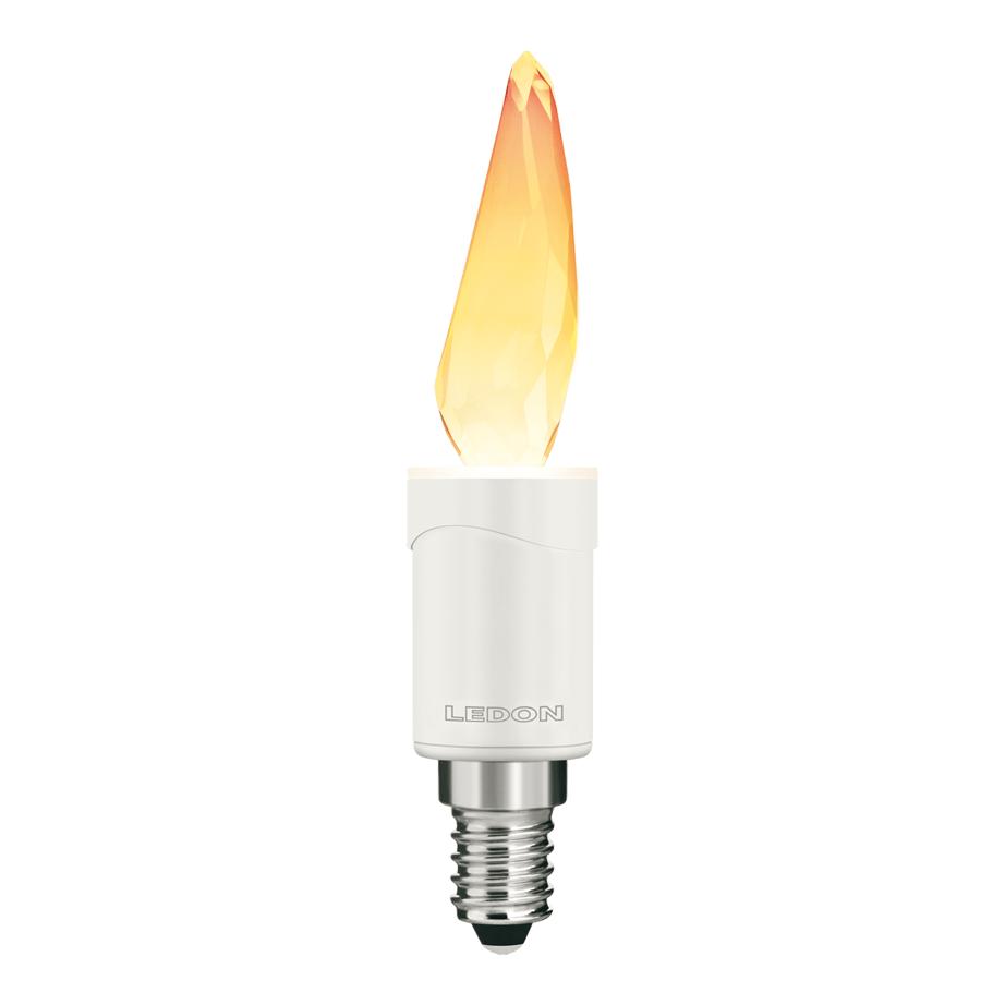 Ledon LED Lampe, Flame, Kristallflamme (Swarovski)
