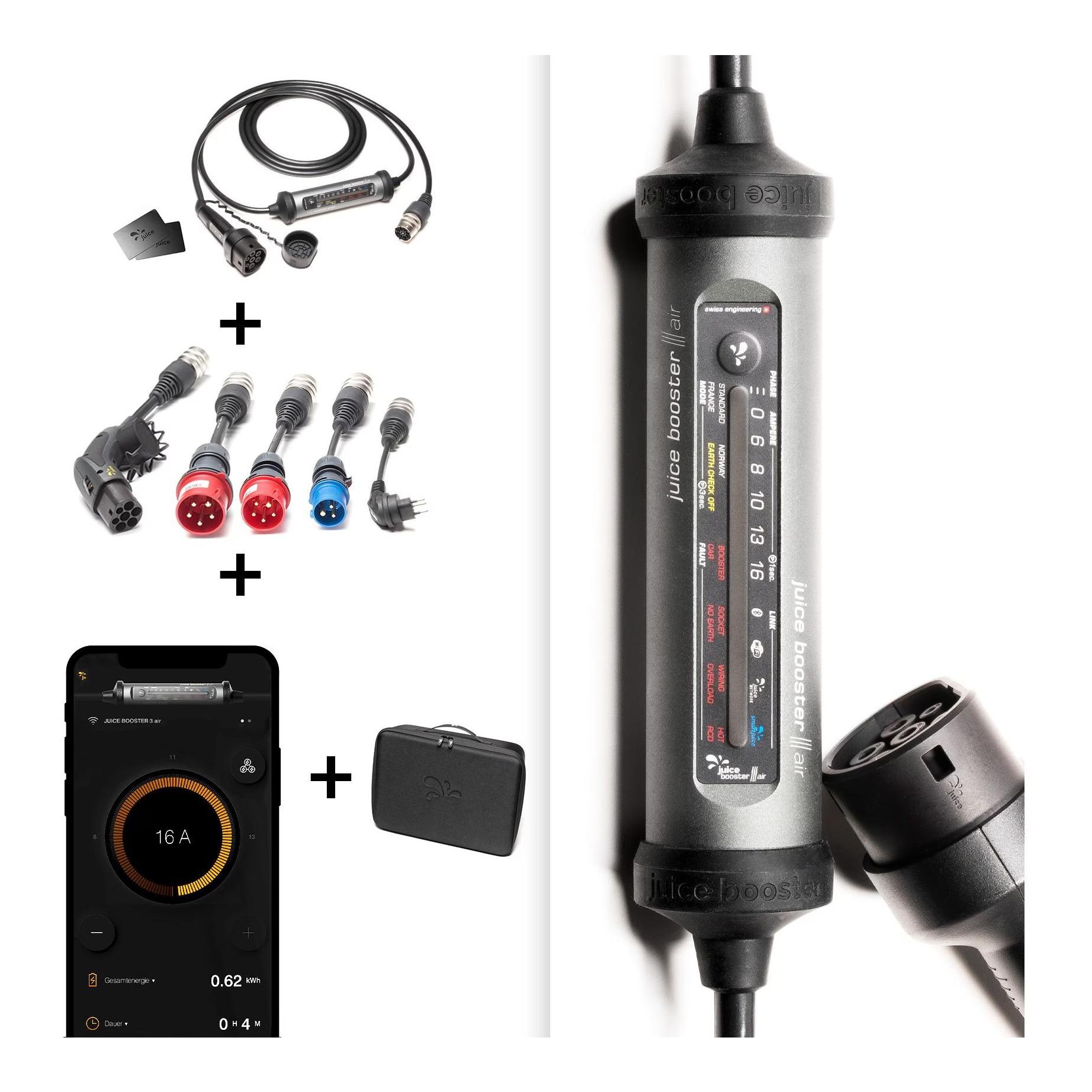 Mobile Wallbox JUICE BOOSTER 3 air Swiss Traveller Set Plus