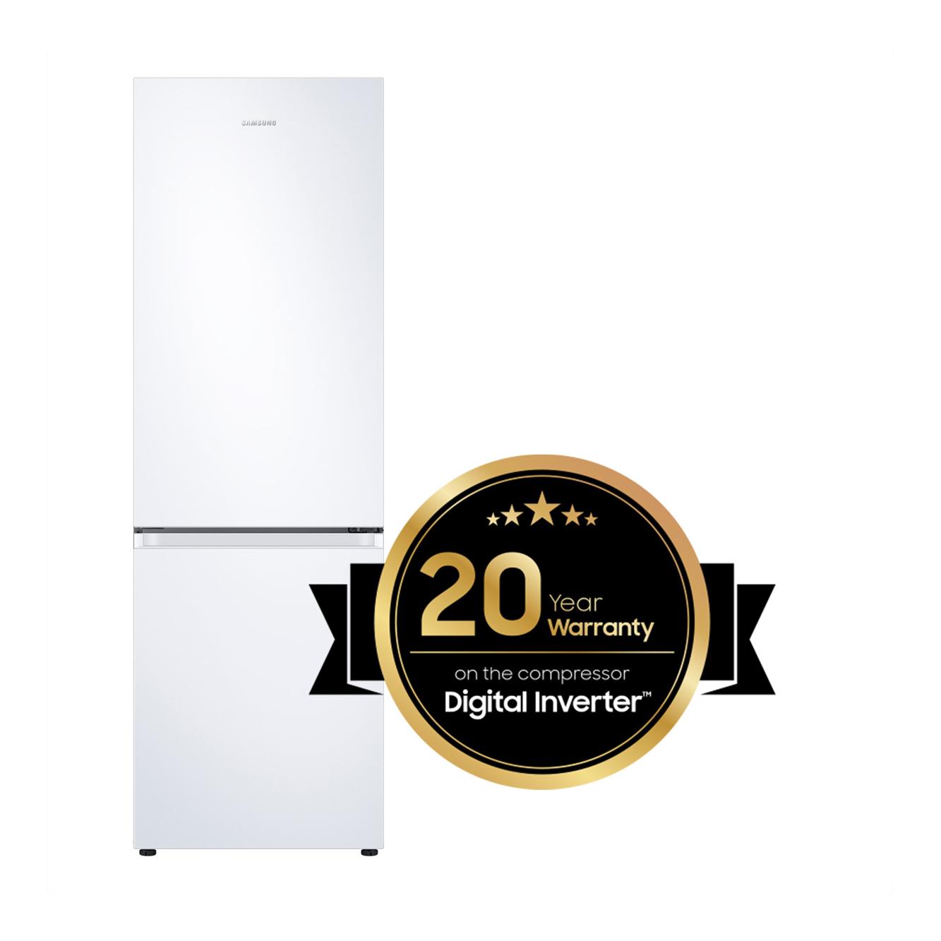 Combinazione frigorifero-congelatore RB7300, BESPOKE, 344l, D, WiFi, bianco con maniglia da incasso con servizio