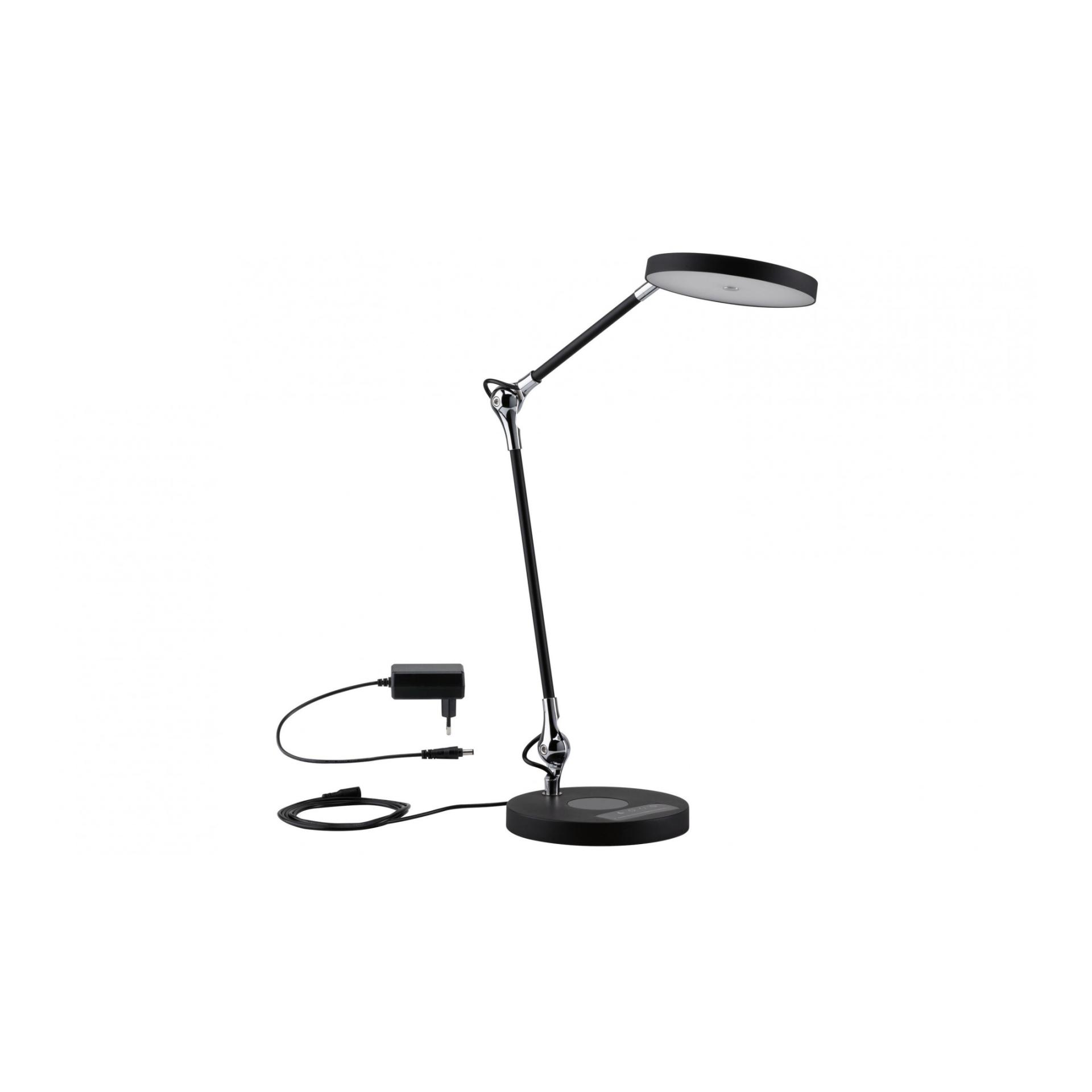 Schreibtischleuchte Numis mit Qi-Ladefläche