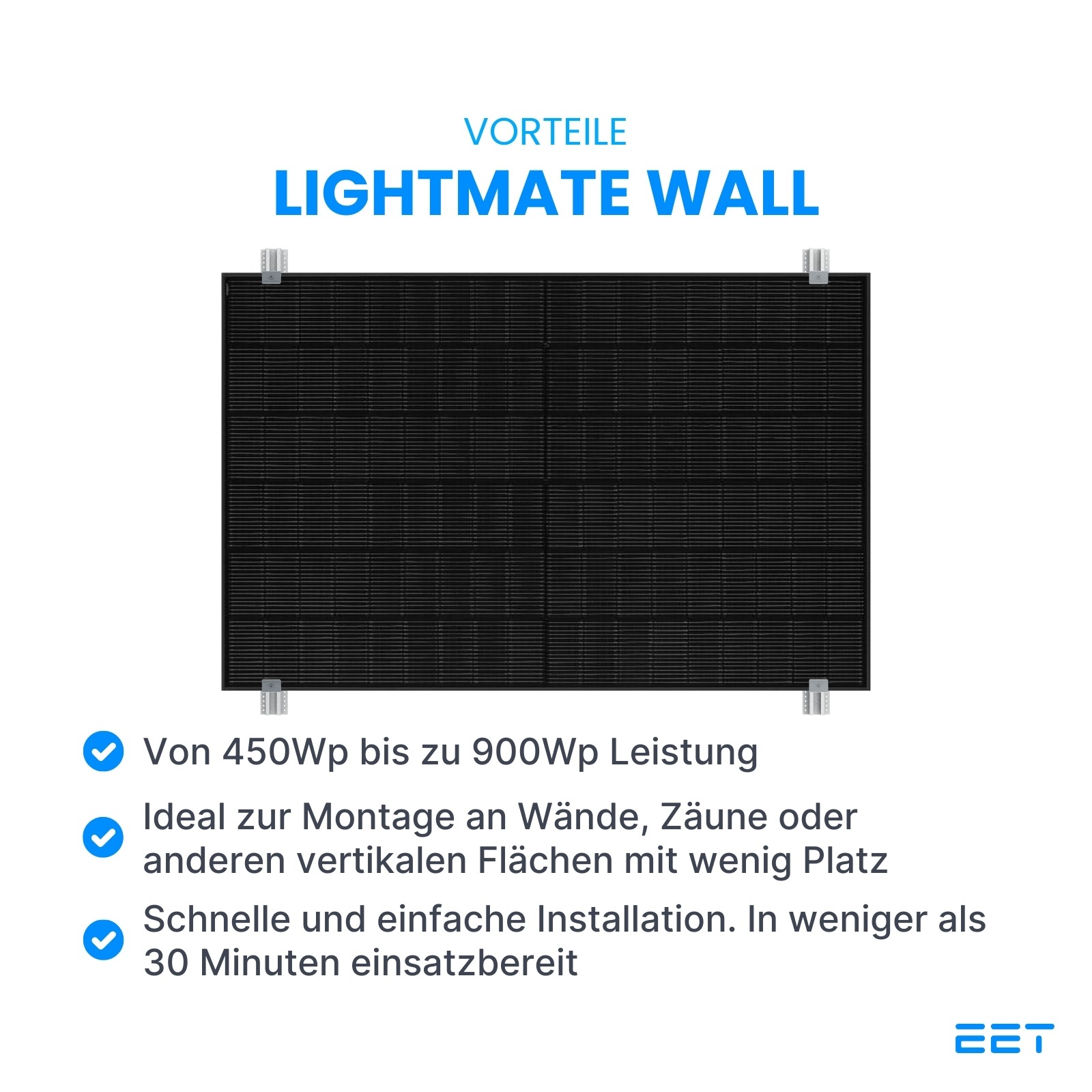 LightMate Wall - Balkonkraftwerk für die Wandmontage LightMate Wall - Balkonkraftwerk für die Wandmontage