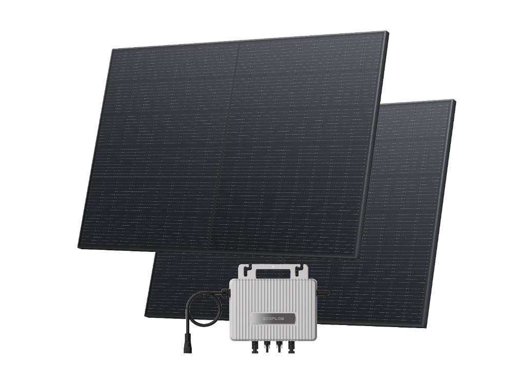 2 Stk. EcoFlow - Mono-Solarpanel 400 W mit Wechselrichter