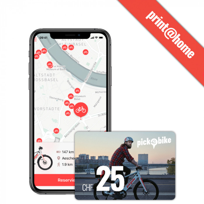 Pick-e-Bike Gutschein CHF 25