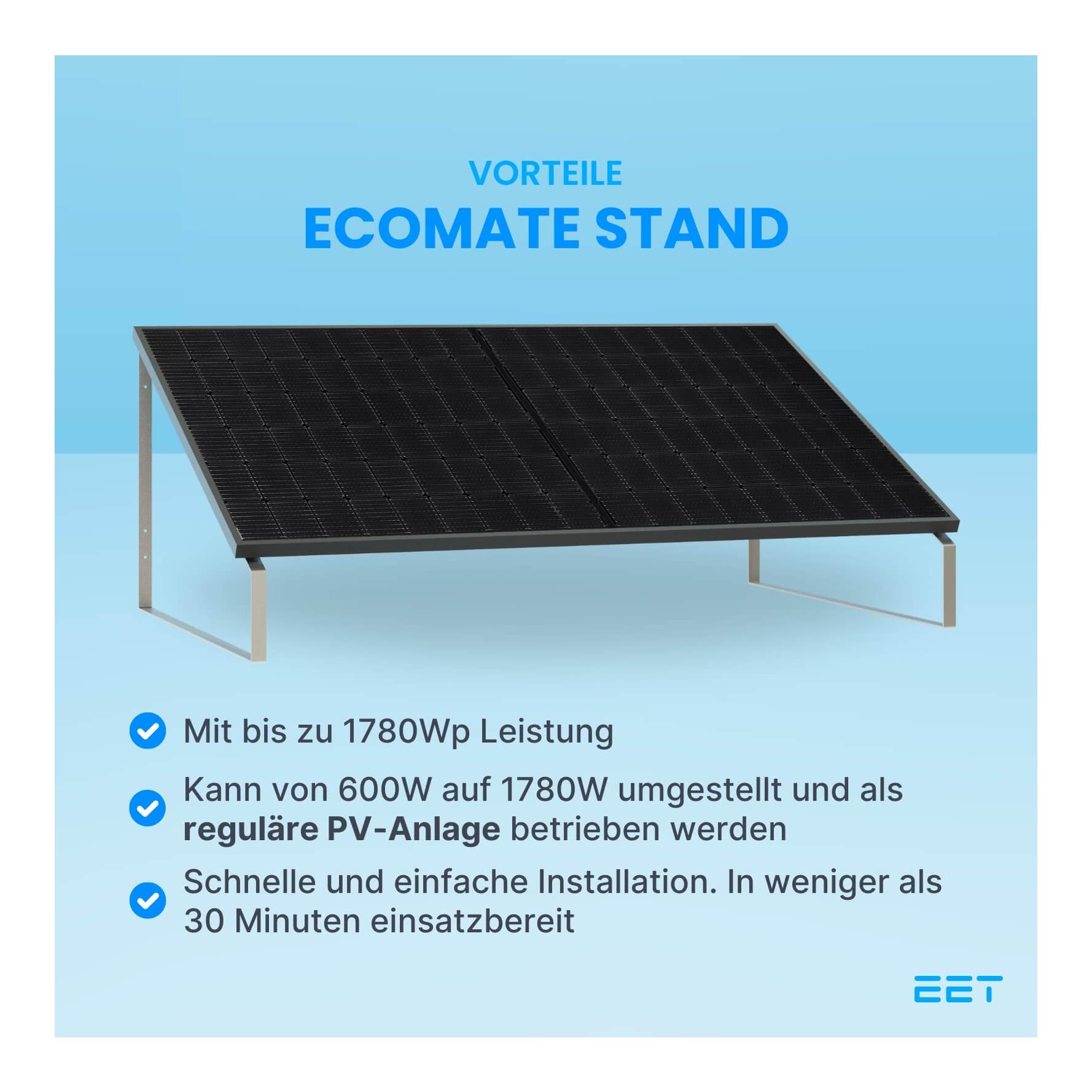 EcoMate Stand - balcony power station to stand on