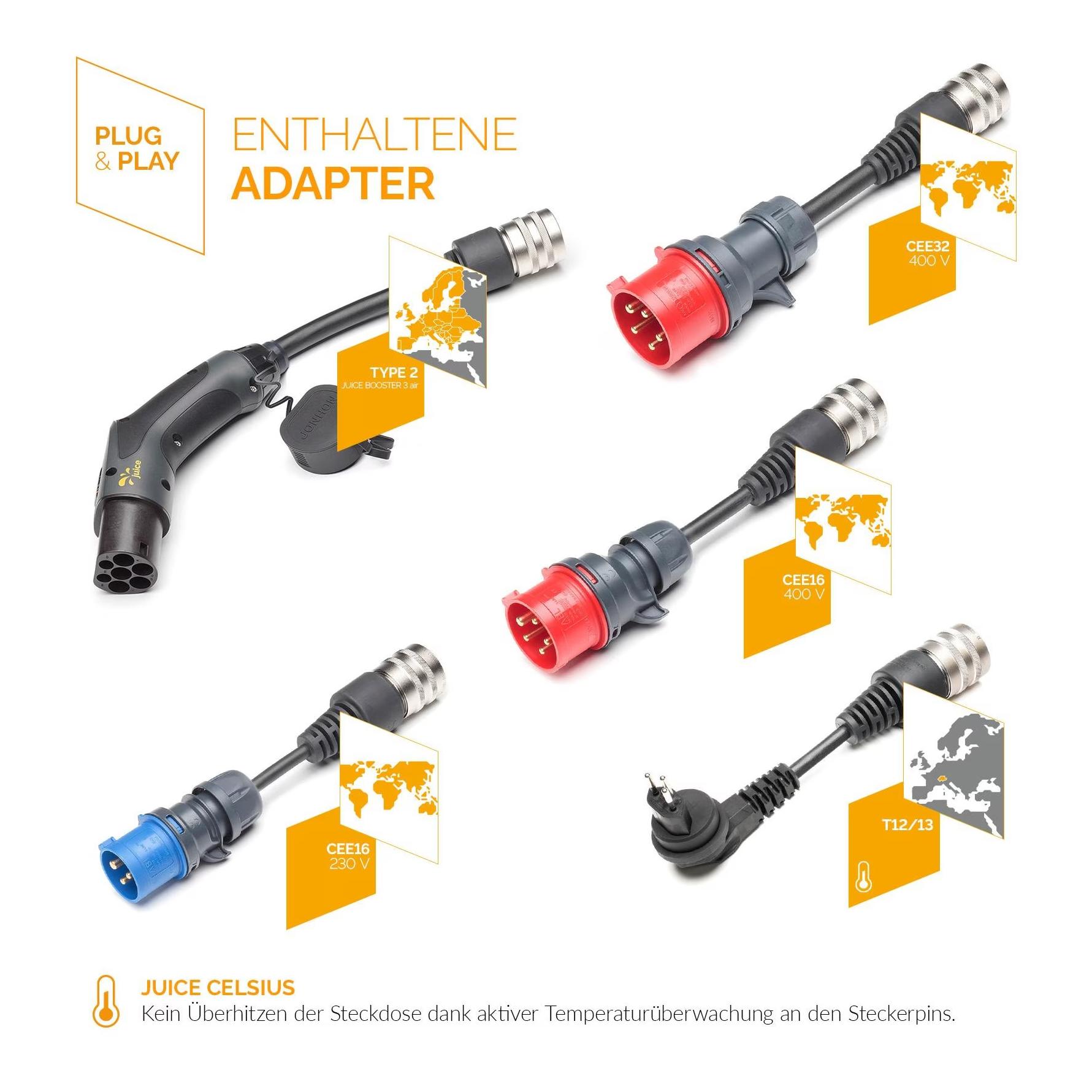 Mobile Wallbox JUICE BOOSTER 3 air Swiss Traveller Set Plus