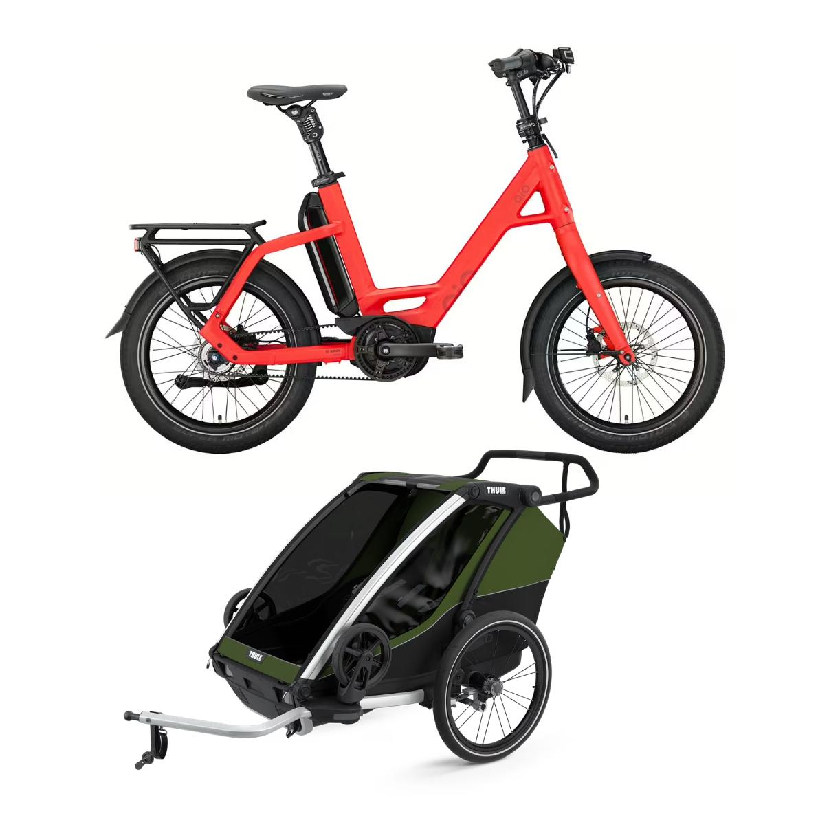 Primeo Energie EINS P-5 Unisex E-Bike & Fahrradanhänger Chariot CAB - Set