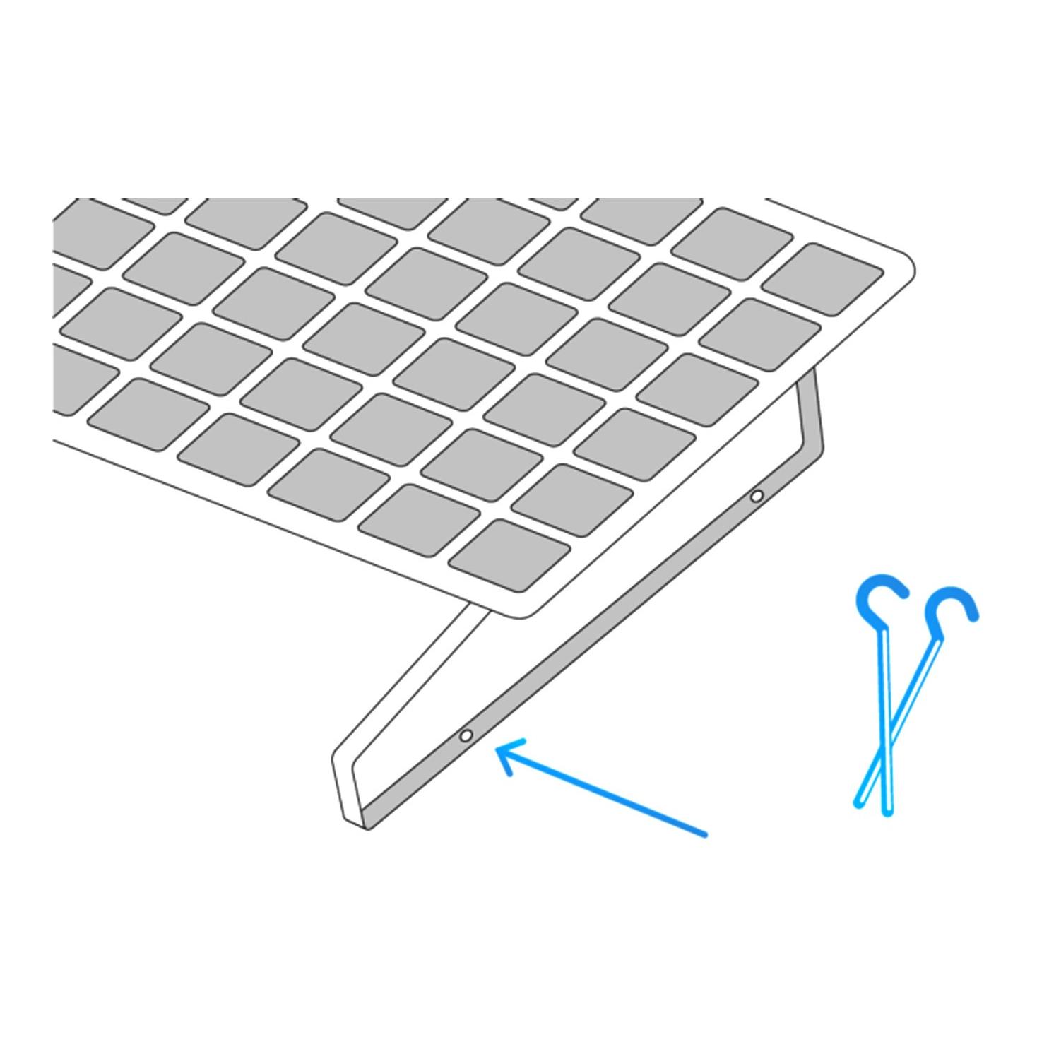 Befestigung STAND - Metallbügel für Bodenmontage, für 1 Starrpanel