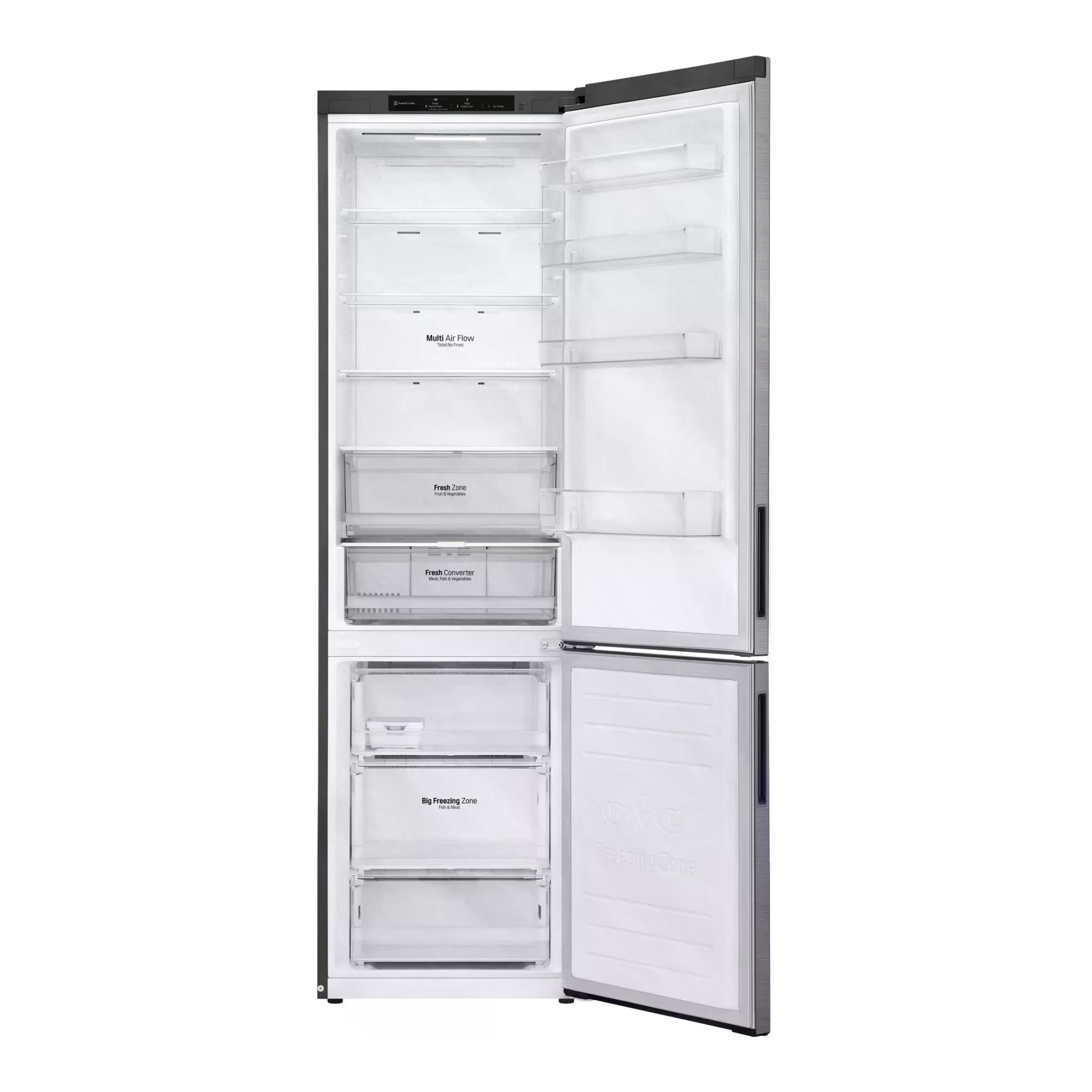 Réfrigérateur-congélateur GBP62PZNAC Platinum Silver, Droite avec service