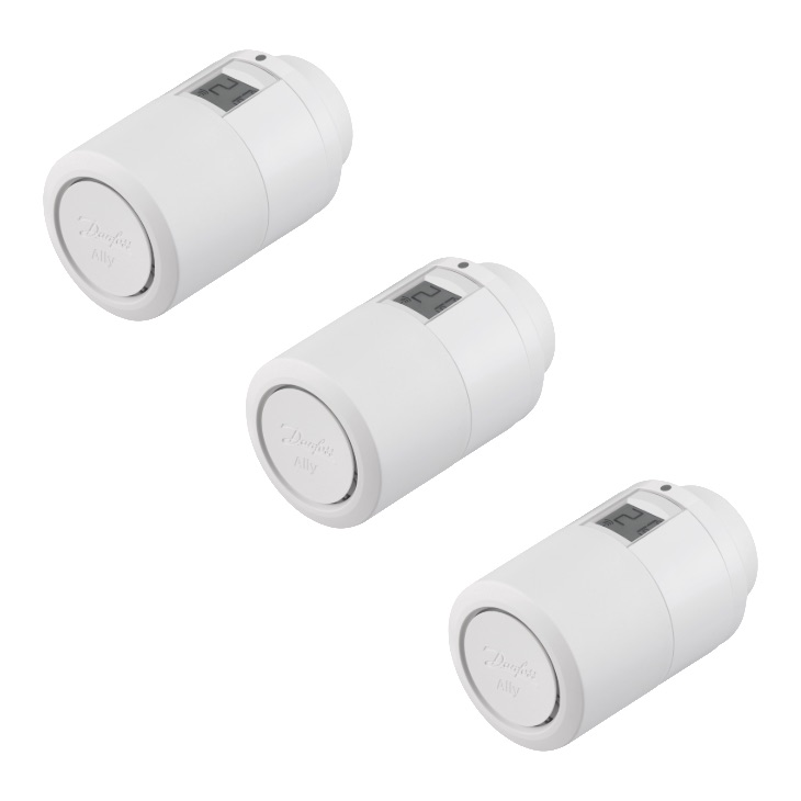 Smart-Heizungs-Set: Danfoss Ally Starter Pack + Elektronischer Heizkörperthermostat 3er Set