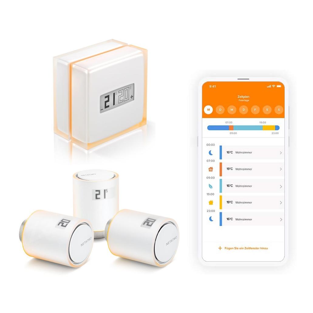 Smartes Thermostat + 3x Heizkörperthermostate Smartes Thermostat + 3x Heizkörperthermostate